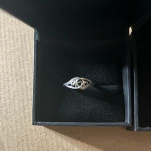 Sterling silver with real diamonds mom ring size 9.